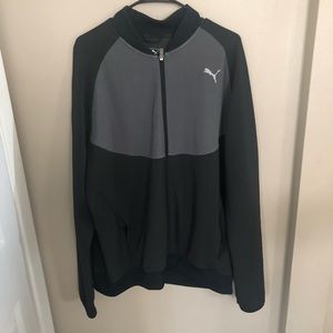Puma Gray Black Jacket Size
